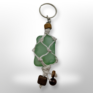 Netted, Sea glass, Keychain - Siren Sea Glass