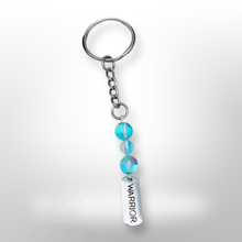 Load image into Gallery viewer, Aqua Aura Quartz, 4&quot; Warrior,Keychain