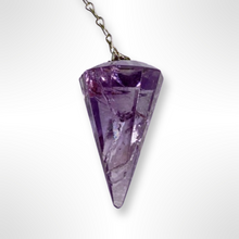 Load image into Gallery viewer, Amethyst Pendulum &amp; Dowsing kit