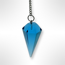 Load image into Gallery viewer, Blue Obsidian Pendulum &amp; Dowsing Kit