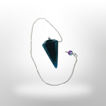 Load image into Gallery viewer, Rainbow Fluorite Pendulum &amp; Dowsing kit