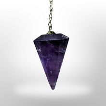 Load image into Gallery viewer, Amethyst Pendulum &amp; Dowsing kit