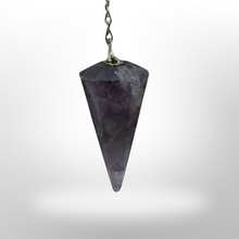 Load image into Gallery viewer, Amethyst Pendulum &amp; Dowsing kit