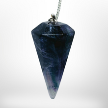 Load image into Gallery viewer, Rainbow Fluorite Pendulum &amp; Dowsing kit