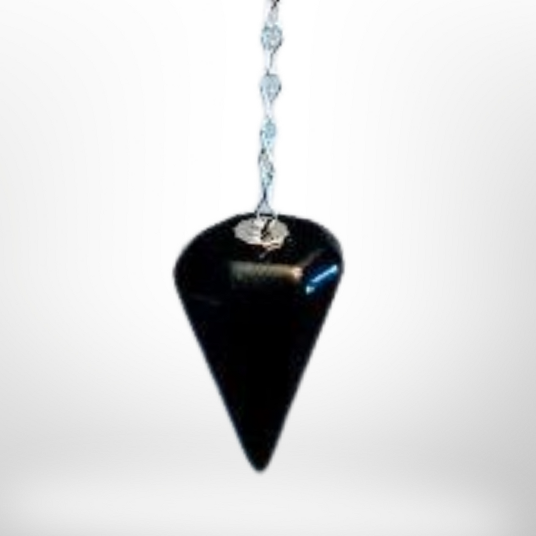 Black Obsidian Pendulum & Dowsing kit.