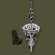 Load image into Gallery viewer, Moldavite, Pendulum &amp; Dowsing kit