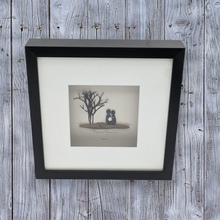 Load image into Gallery viewer, Mom, Dad &amp; Baby Precious moment, Shadow box ,  - Beach Pebbles art local pick up