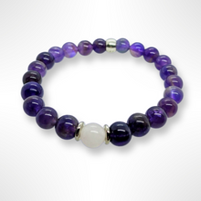 Load image into Gallery viewer, Amethyst &amp; Moonstone Bracelet -Echo of a Stone