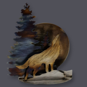 Wolf, 3 dimensional,Candle holder- Metal Art