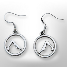 Load image into Gallery viewer, 925 Sterling Silver Hook, Downward dog Yoga pose -Earrings