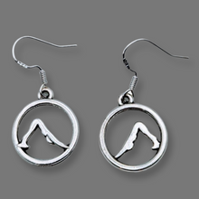 Load image into Gallery viewer, 925 Sterling Silver Hook, Downward dog Yoga pose -Earrings