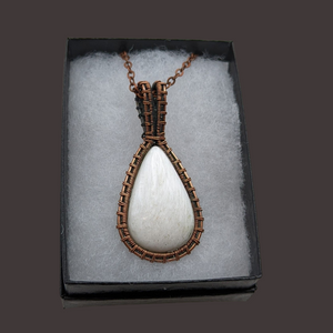 Scolecite, Copper Necklace - Echo of a Stone