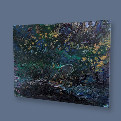 Underwater Garden,  Acrylic pour canvas wall art