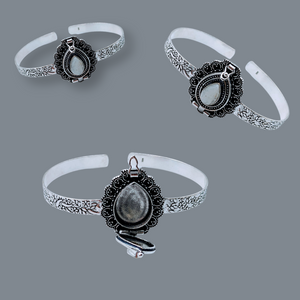 925 Sterling Silver, Moonstone, poison, Bracelet