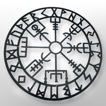 Load image into Gallery viewer, Black matte, Viking Compass -Metal Art