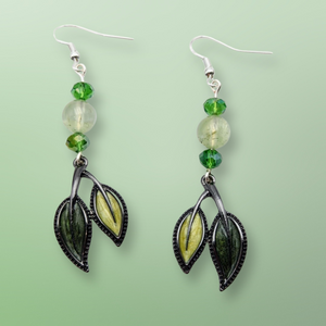 Earrings - Prehnite - Echo of a Stone