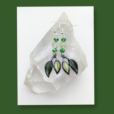 Earrings - Prehnite - Echo of a Stone