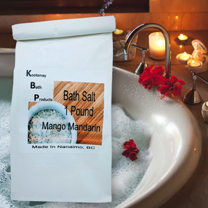 Mango Mandarin bath salt- Kootenay Bath Products-local pick up