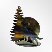 Load image into Gallery viewer, Wolf 3 dimensional Candle holder- Metal Art