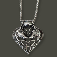 Load image into Gallery viewer, Wolf Triquetra pendant &amp; Chain