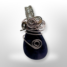 Load image into Gallery viewer, Amethyst, Pink, Antique Copper &amp; Silver Wire wrapped 1.9&quot;pendant- local pick up