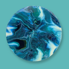 Load image into Gallery viewer, Acrylic Flow Art on vinyl, Resin Coated -  local pick up