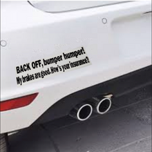 Load image into Gallery viewer, Car Decal - Back of bumper humper
