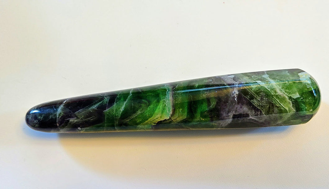 Rainbow Fluorite Wand - Echo of a Stone 